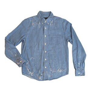Abercrombie & Fitch Mens Blue Denim Button Down Shirt